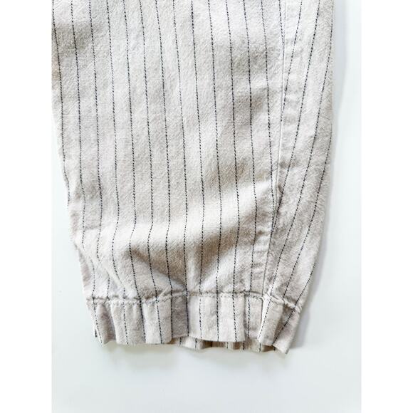 Uniqlo Cream Linen‎ Pants Pin Striped  Large - Picture 4 of 6